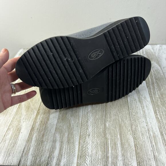 Sofft Booties Womens 8 Eiley Water Resistant Grey Knit Platform Wedge Boots - Picture 8 of 10